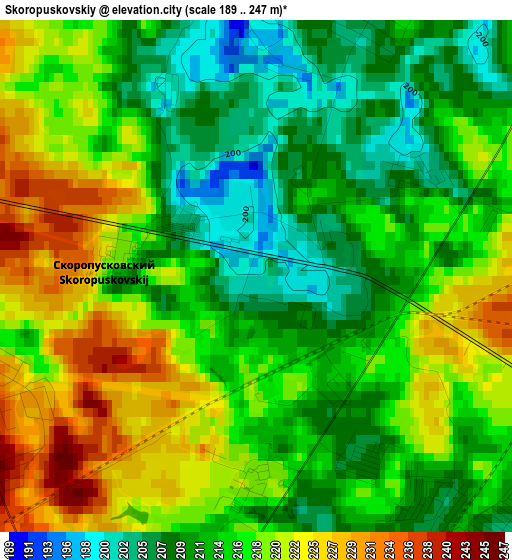 Skoropuskovskiy elevation map