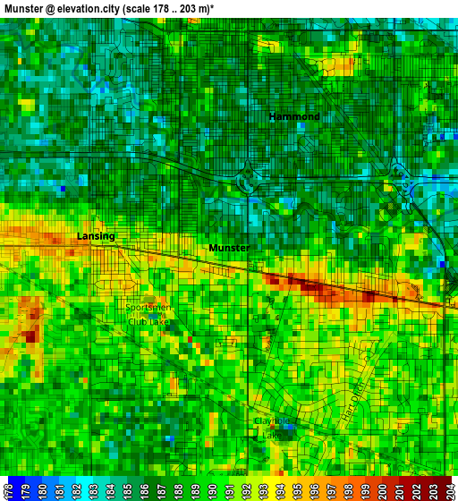 Munster elevation map