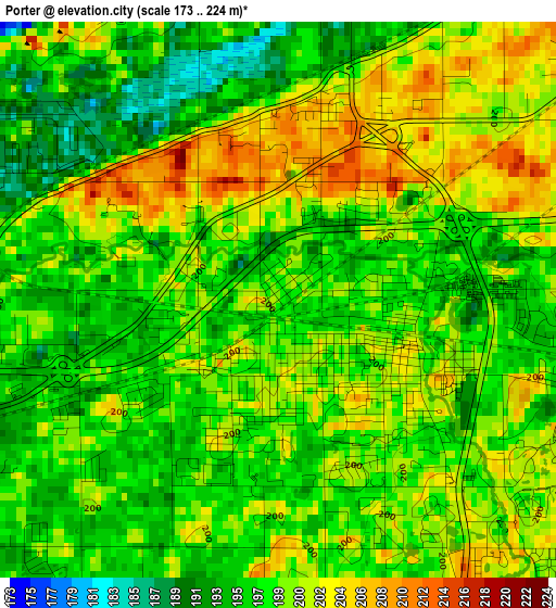 Porter elevation map