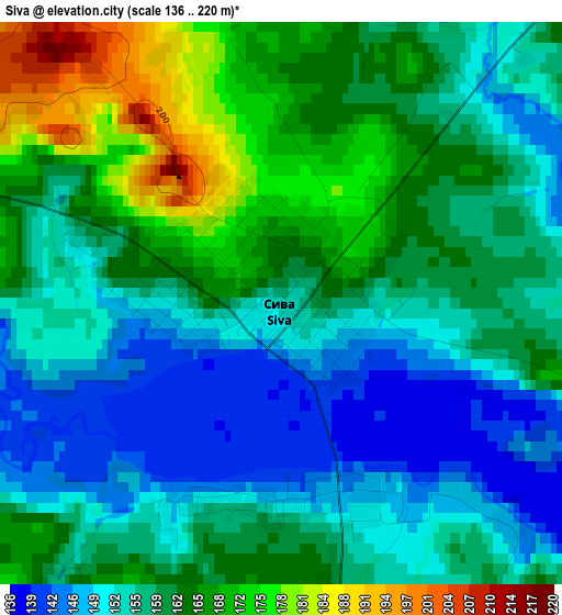 Siva elevation map