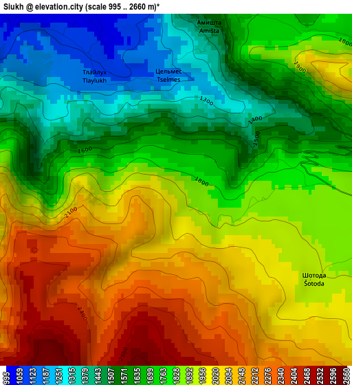 Siukh elevation map