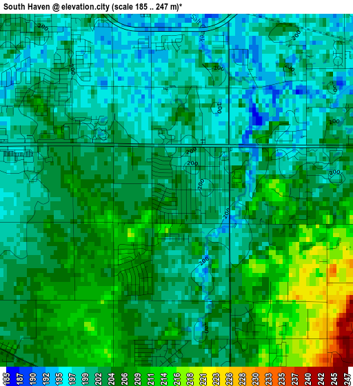 South Haven elevation map