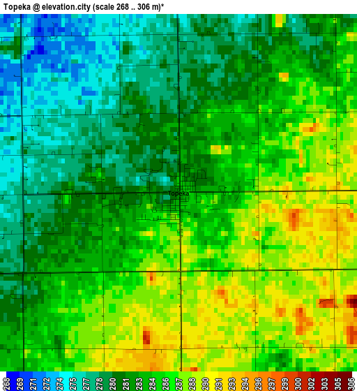 Topeka elevation map