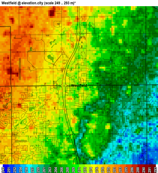 Westfield elevation map