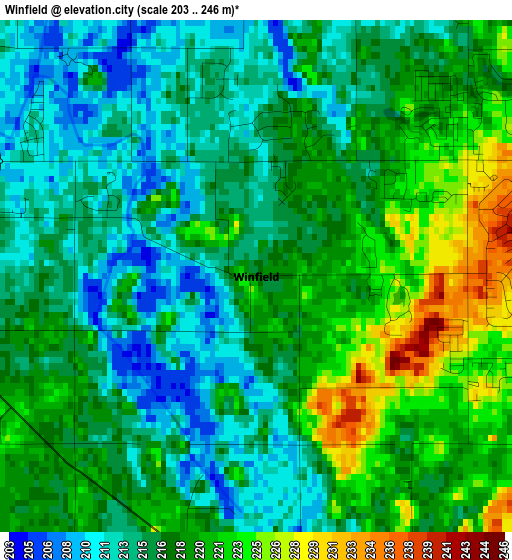 Winfield elevation map