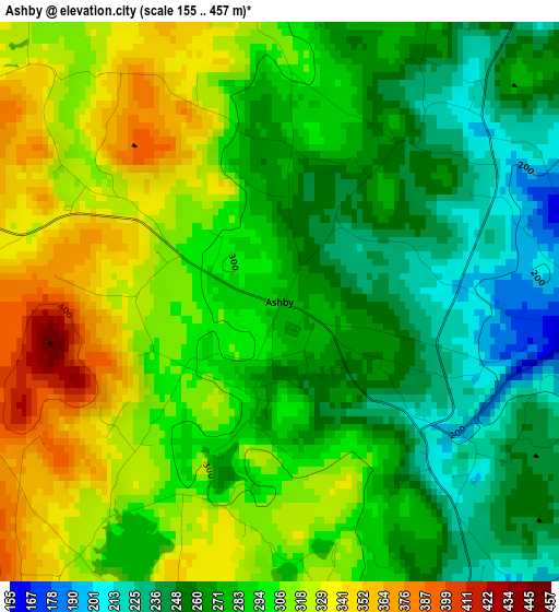 Ashby elevation map