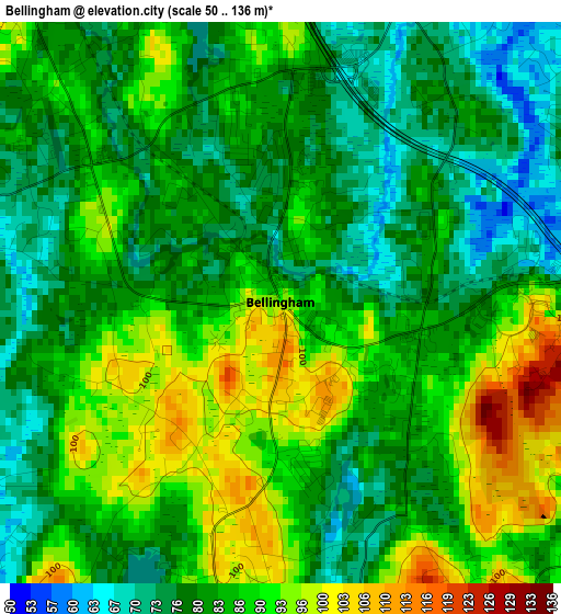 Bellingham elevation map