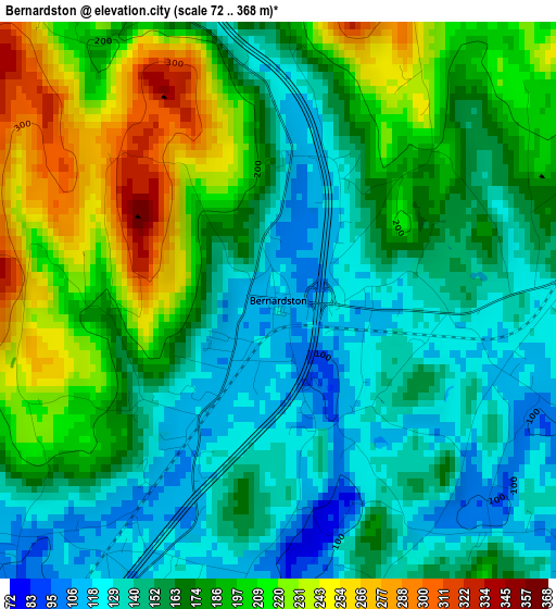 Bernardston elevation map