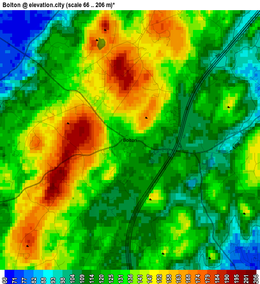 Bolton elevation map