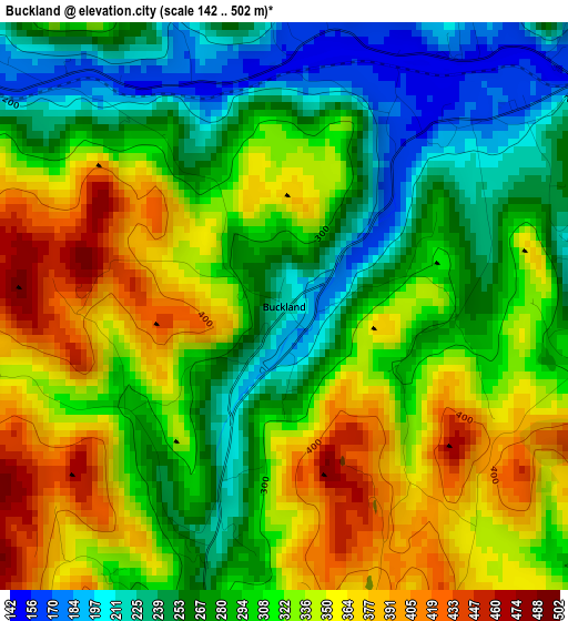 Buckland elevation map