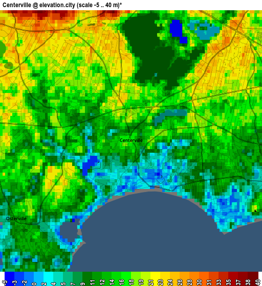 Centerville elevation map