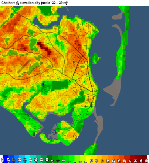 Chatham elevation map