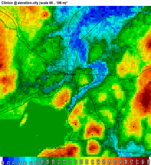 Clinton elevation map