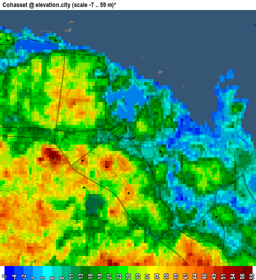 Cohasset elevation map