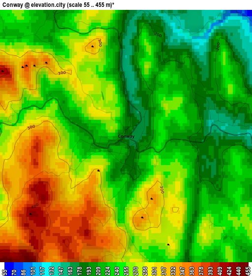 Conway elevation map