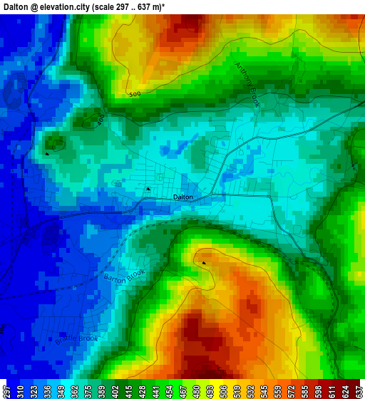 Dalton elevation map