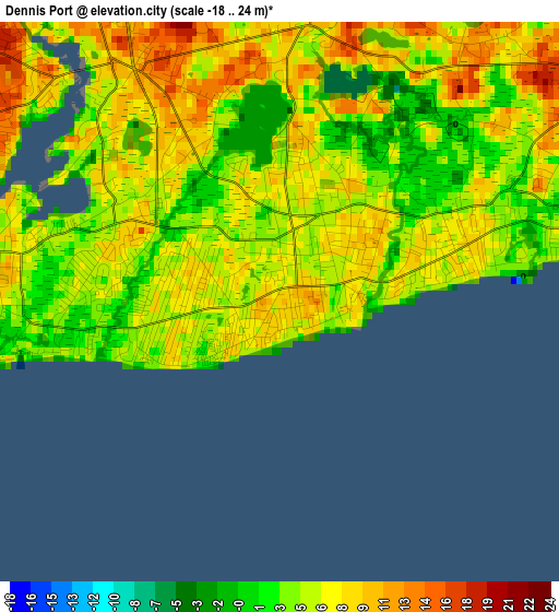 Dennis Port elevation map