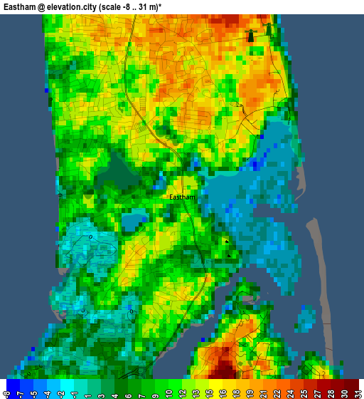 Eastham elevation map