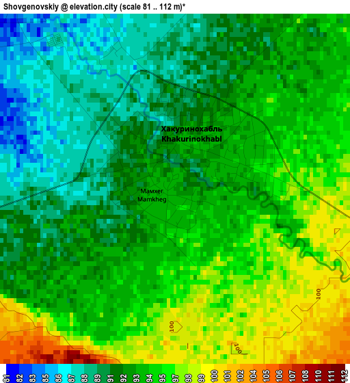 Shovgenovskiy elevation map