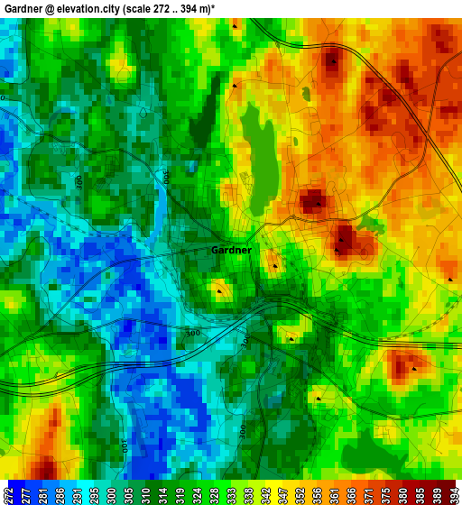 Gardner elevation map