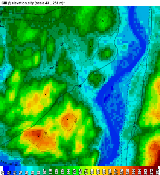 Gill elevation map