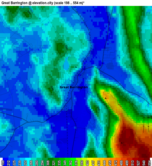 Great Barrington elevation map