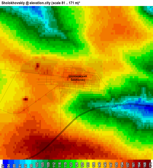 Sholokhovskiy elevation map