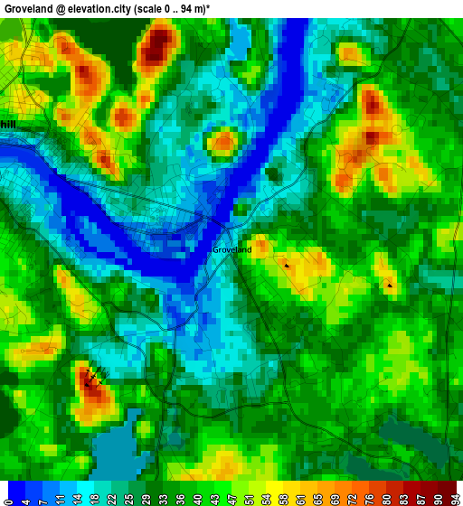 Groveland elevation map