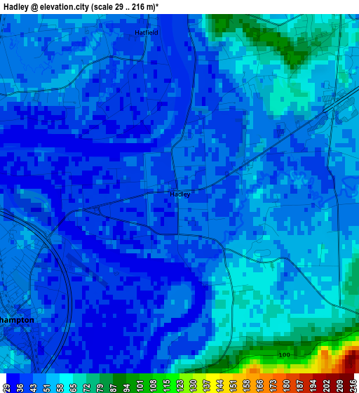 Hadley elevation map