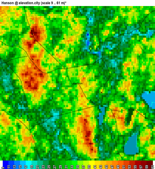 Hanson elevation map