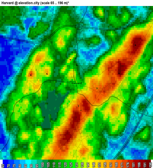 Harvard elevation map