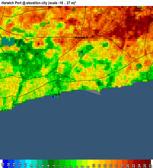 Harwich Port elevation map