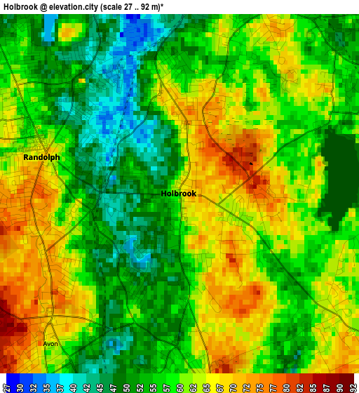 Holbrook elevation map