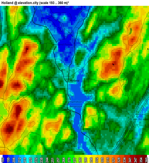 Holland elevation map