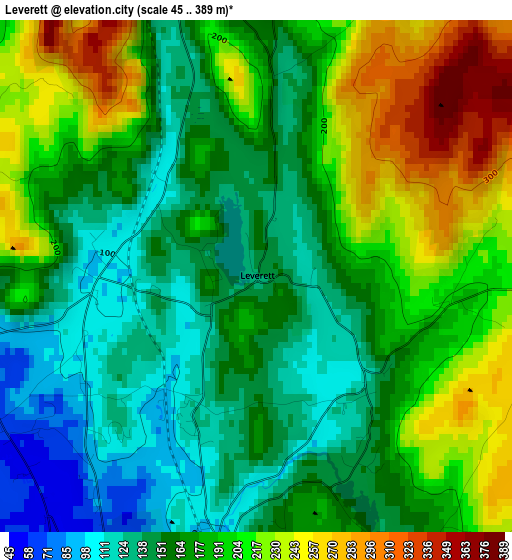 Leverett elevation map