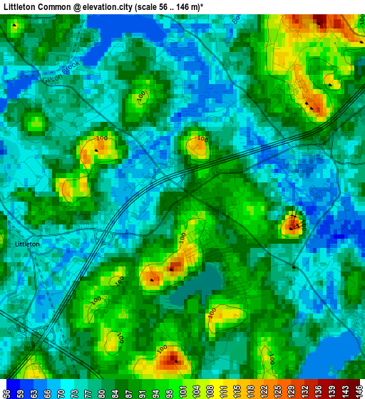 Littleton Common elevation map