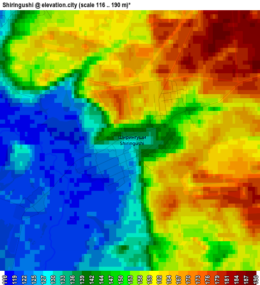 Shiringushi elevation map