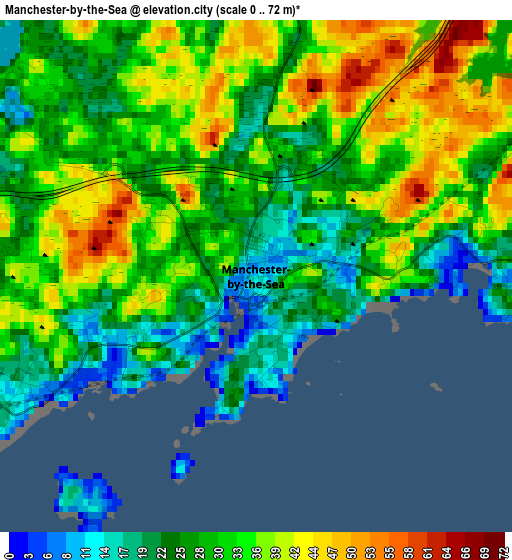 Manchester-by-the-Sea elevation map