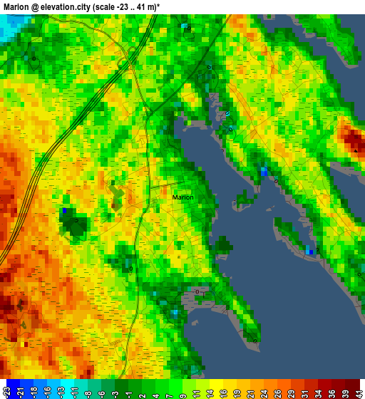 Marion elevation map