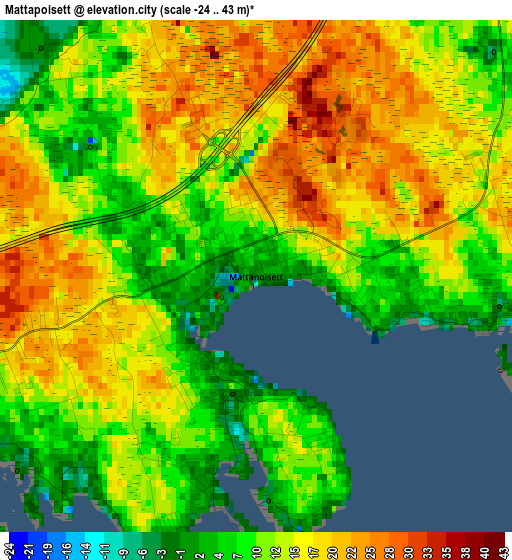 Mattapoisett elevation map