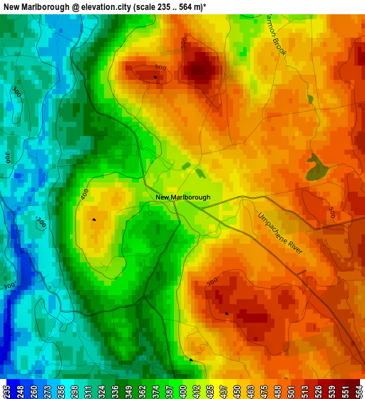 New Marlborough elevation map