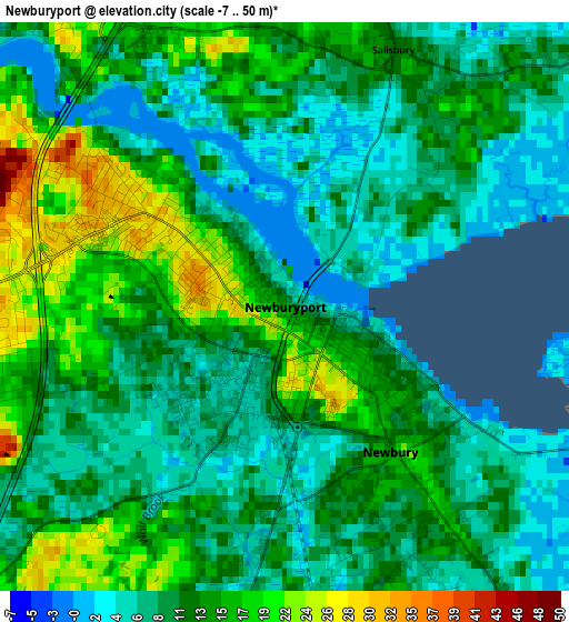 Newburyport elevation map