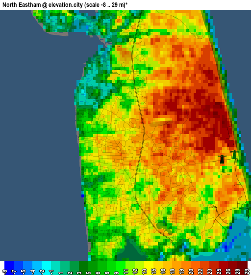 North Eastham elevation map