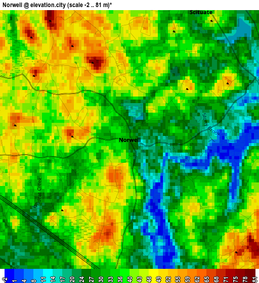 Norwell elevation map