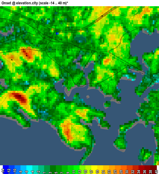 Onset elevation map