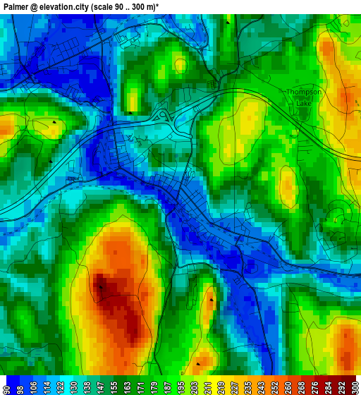 Palmer elevation map