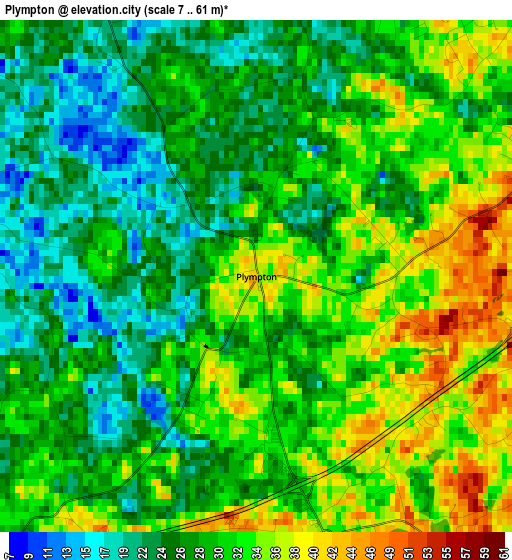 Plympton elevation map