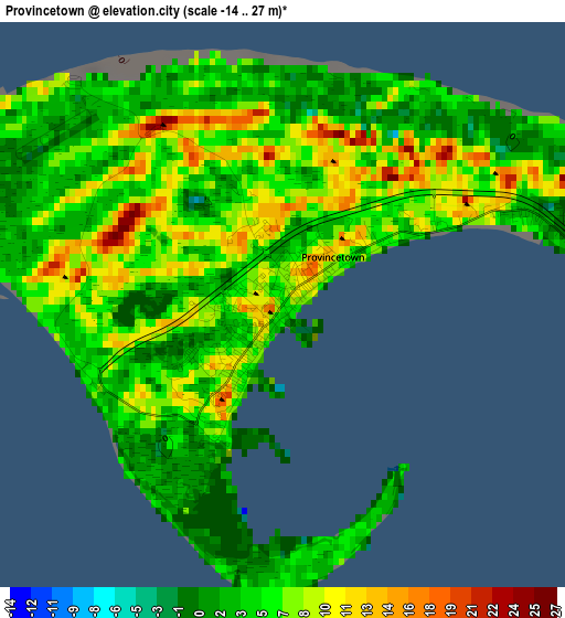 Provincetown elevation map