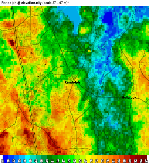 Randolph elevation map