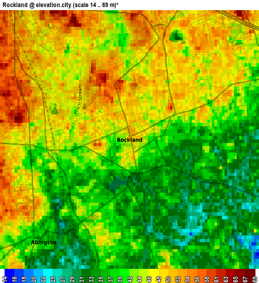 Rockland elevation map